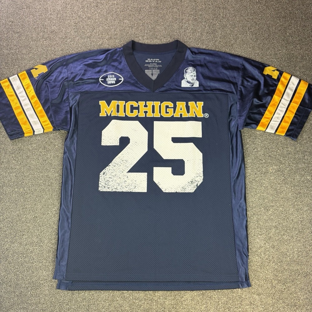Zach Bryan Michigan Stadium Jersey XL Big House Concert 9/27/25 Ann Arbor